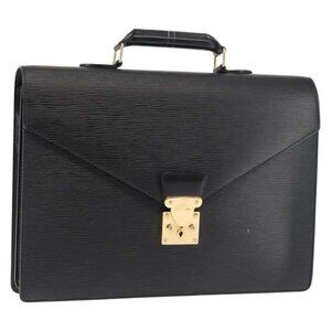 LOUIS VUITTON Epi Serviette Conseiller Business Bag Black